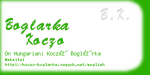 boglarka koczo business card
